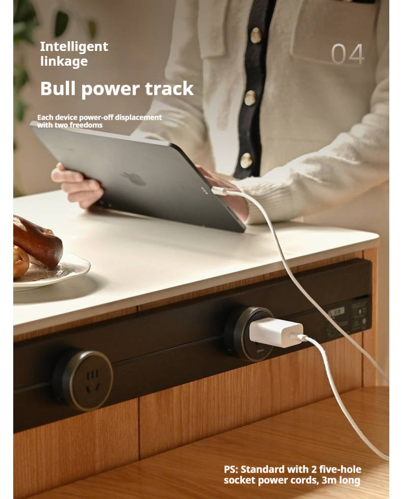 Oak, Beech Solid Wood Modern Rock Plate Island Table