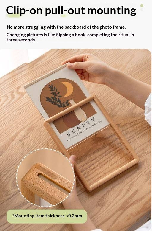 Black Walnut, Beech Solid Wood Photo Frame