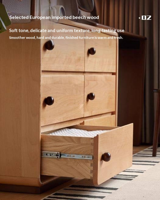 Beech Solid Wood Antique Style Vanity Table