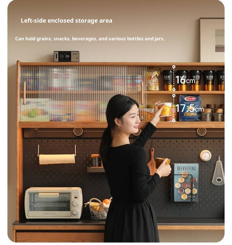 Cherry Solid Wood Rock Plate Sideboard