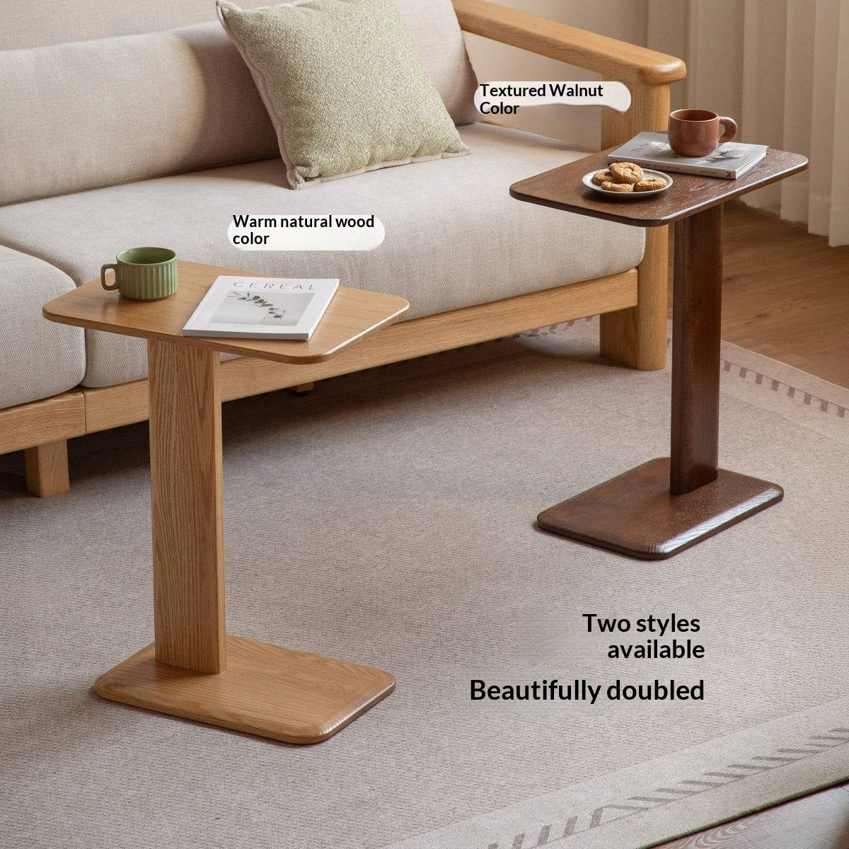 Oak Solid Wood Modern Minimalist Style Side Table