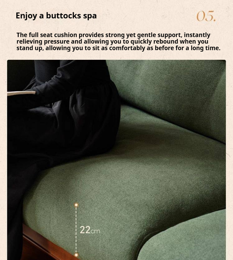 Poplar Solid Wood Sofa French Retro