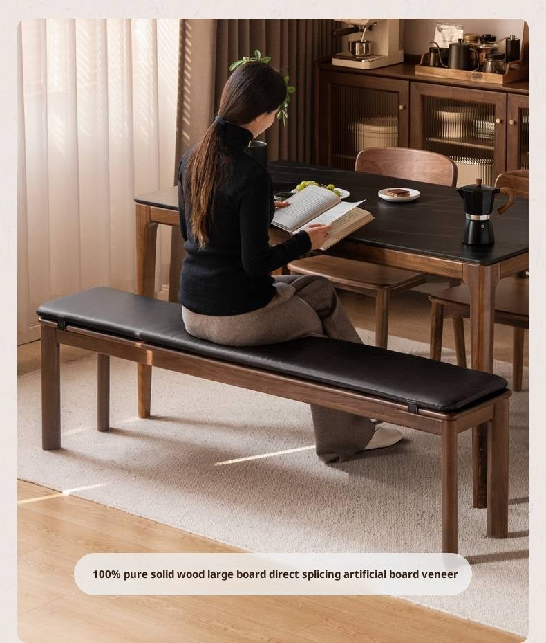 Black Walnut, Oak, Ash Solid Wood Long Bench