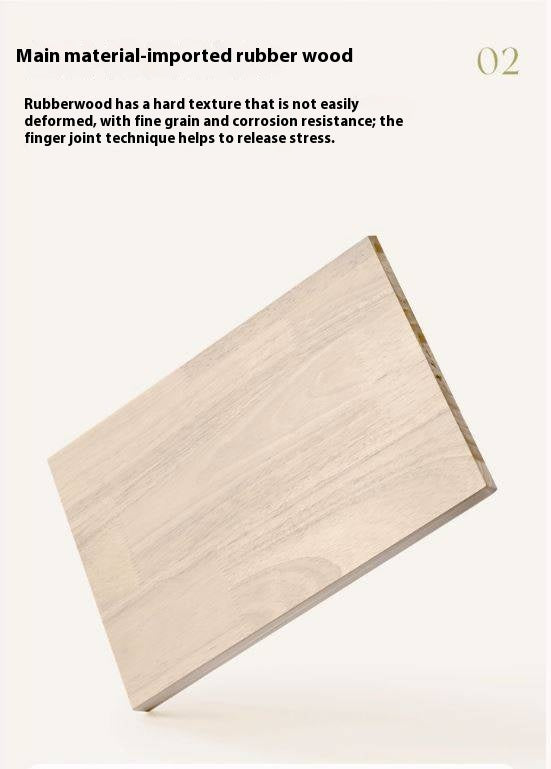 Solid Rubberwood Modern Nightstand
