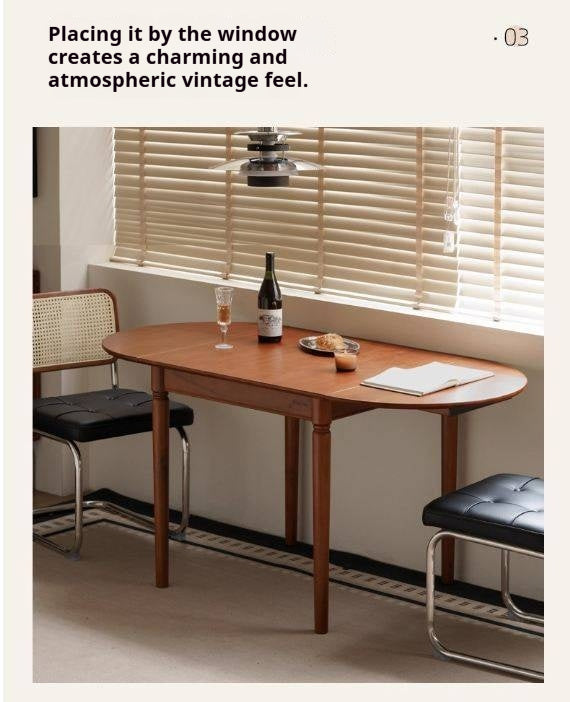 Tulipwood Solid Tulipwood Retro Dining Table