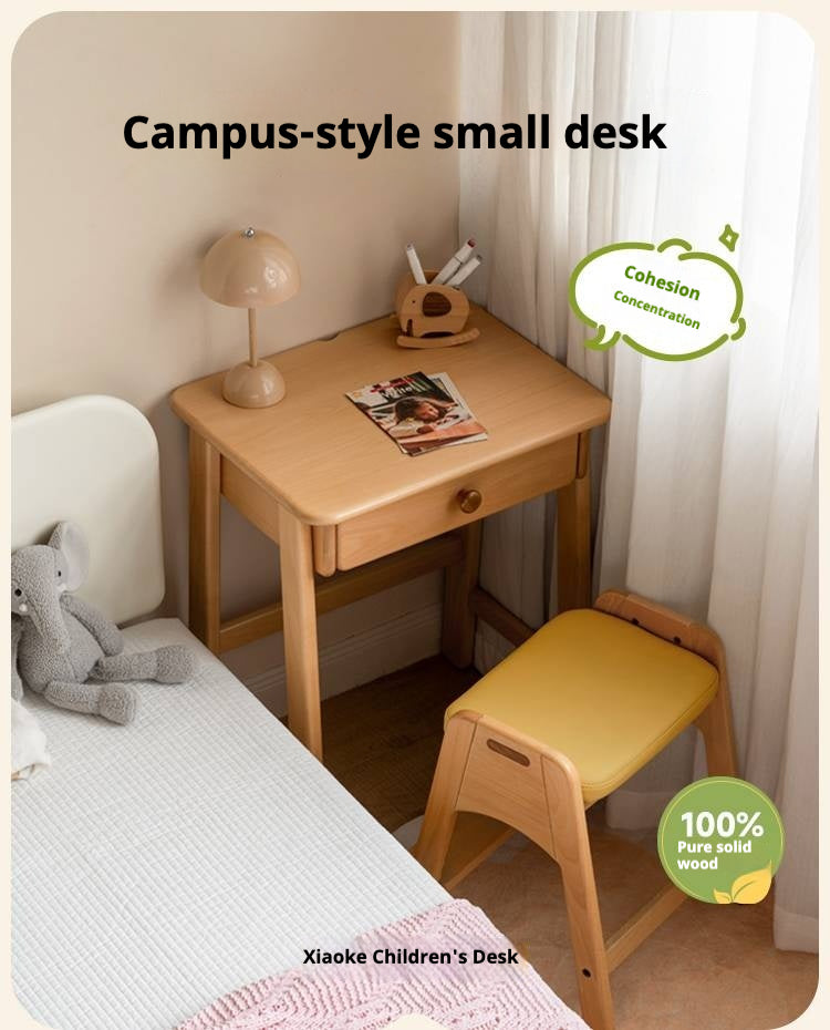 Beech Solid Wood Children's Study Writing Desk.