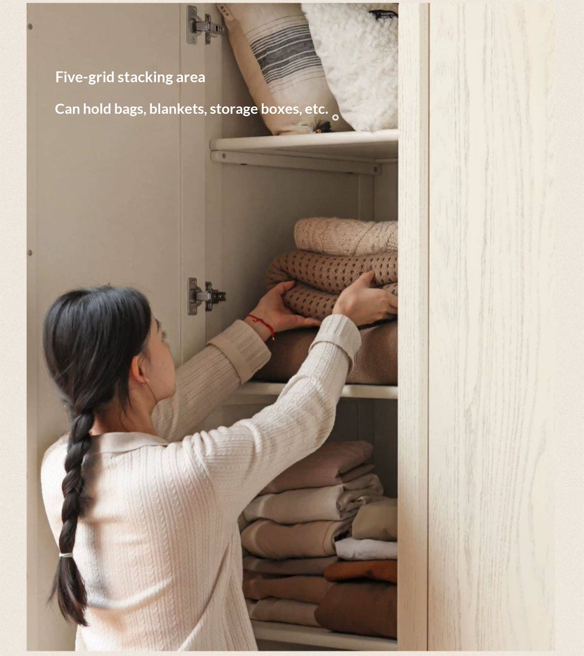 Ash Solid Wood American Style Wardrobe