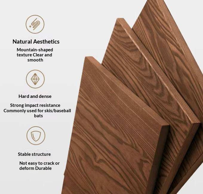 Ash Solid Wood Nightstand with Single Drawer and Open Shelf