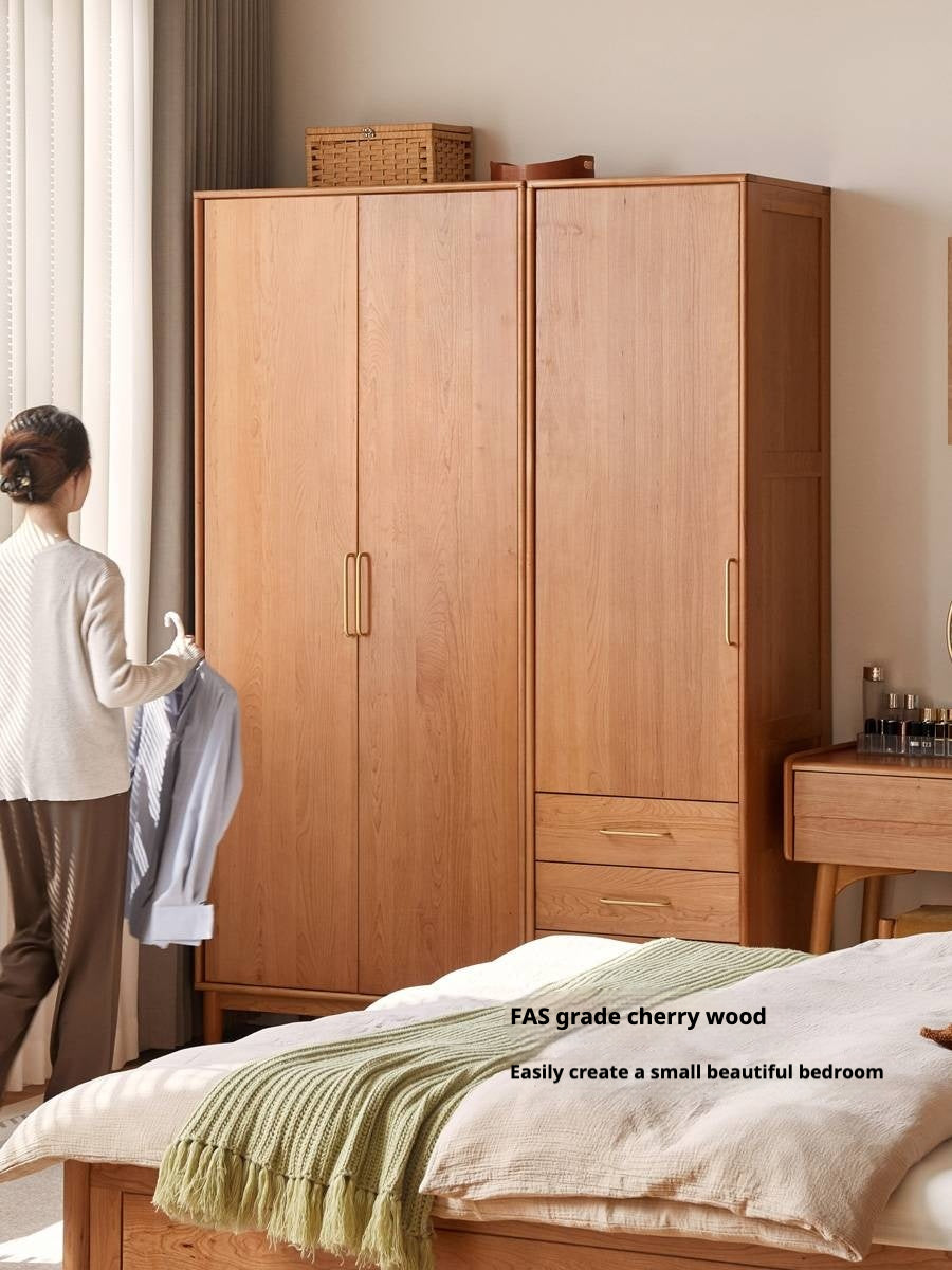 Cherry Solid Wood Fascinating Wardrobe.