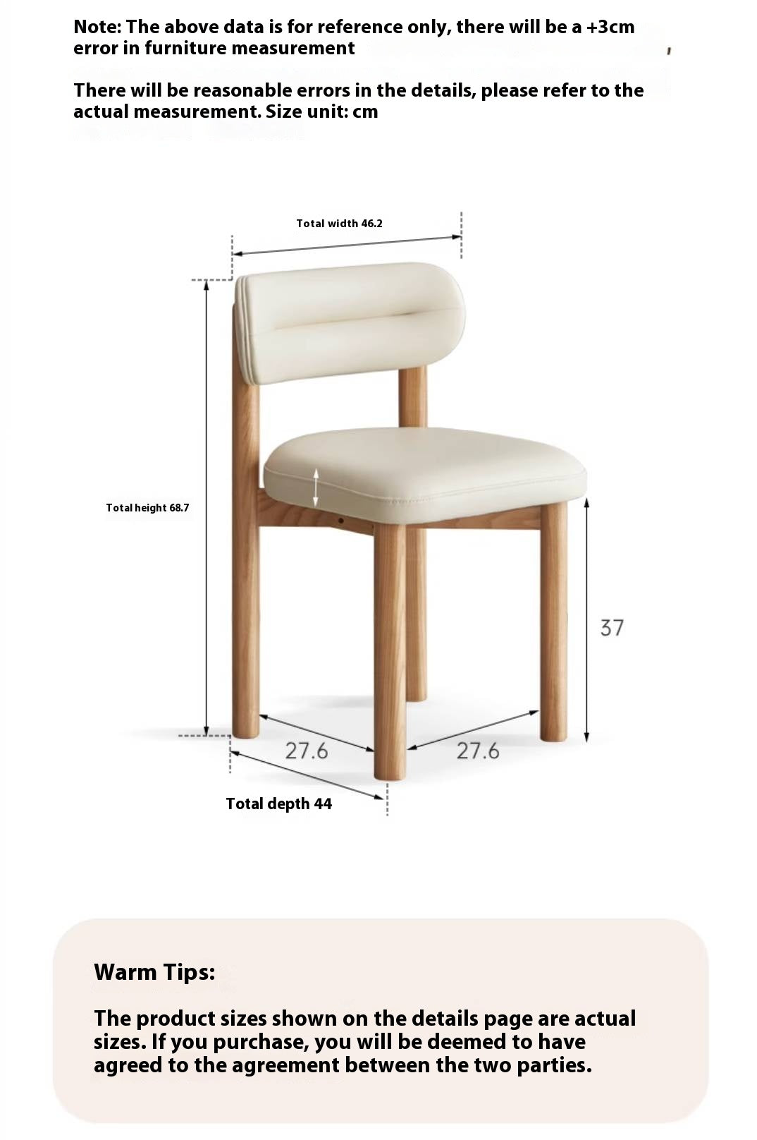 Ash Solid Wood Modern Style Makeup Chair