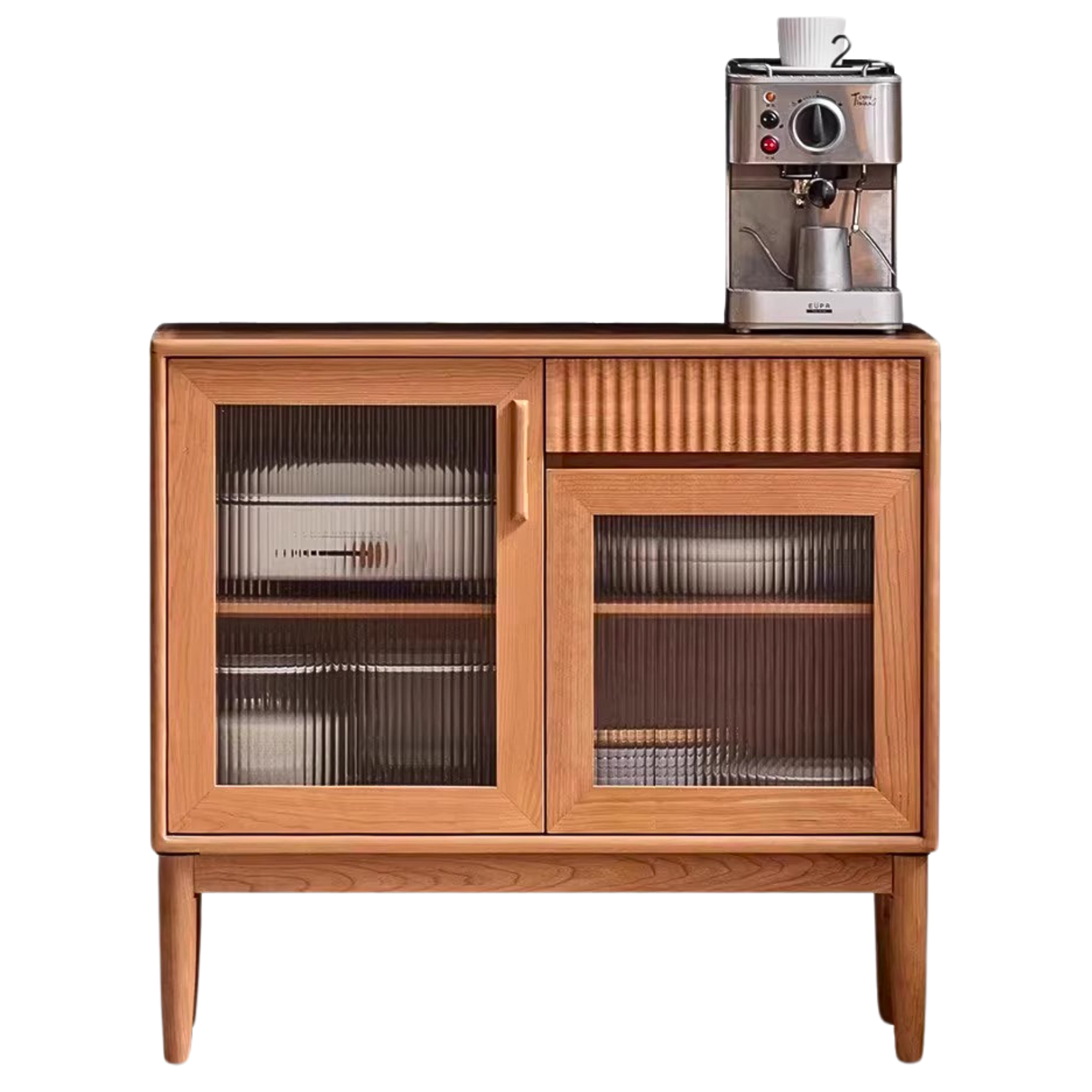 Cherry, Oak, Black Walnut Solid Wood Retro Dining Sideboard