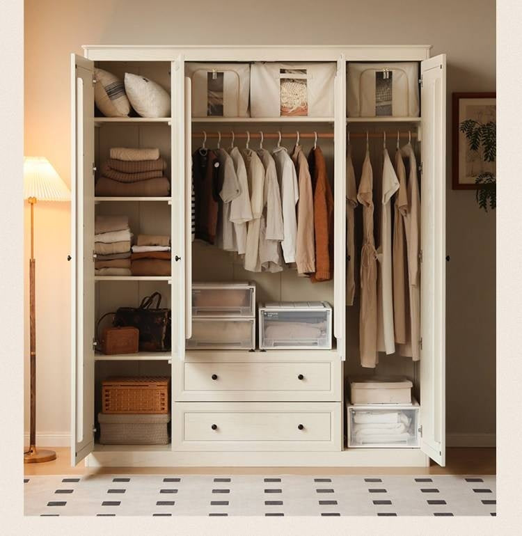 Ash Solid Wood American Style Wardrobe