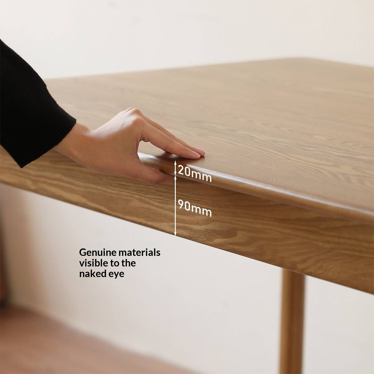 Ash Solid Wood Modern Minimalist Long Dining Table