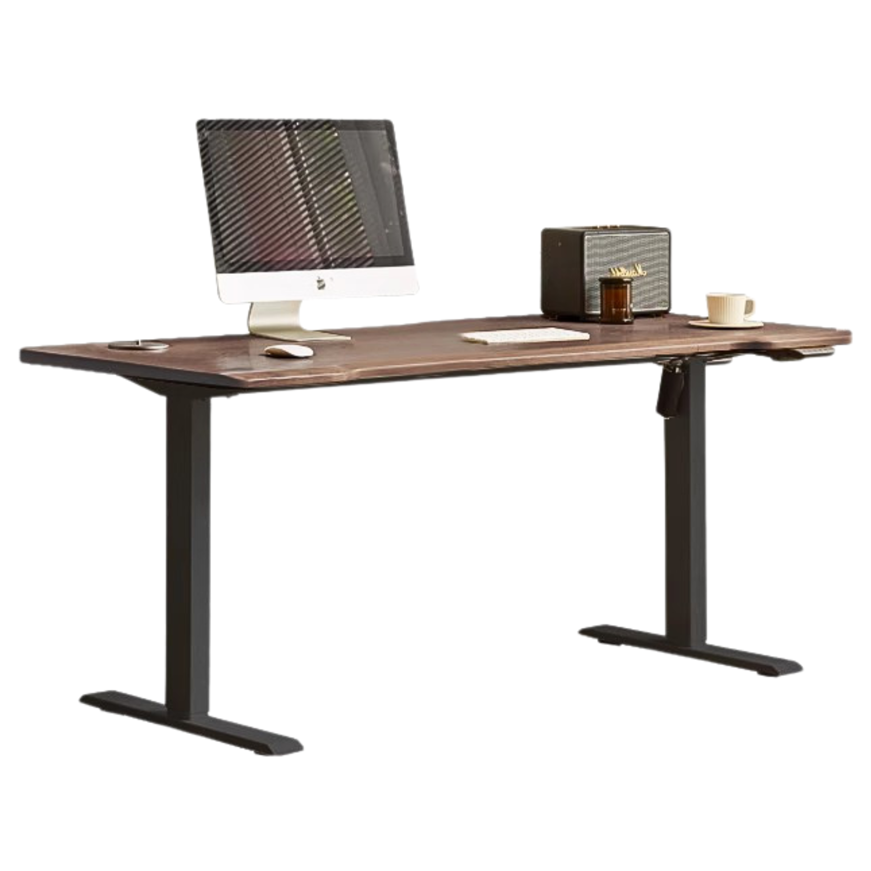 Ash, Sandalwood, Black Walnut Solid Wood Electric Elevating Office Desk