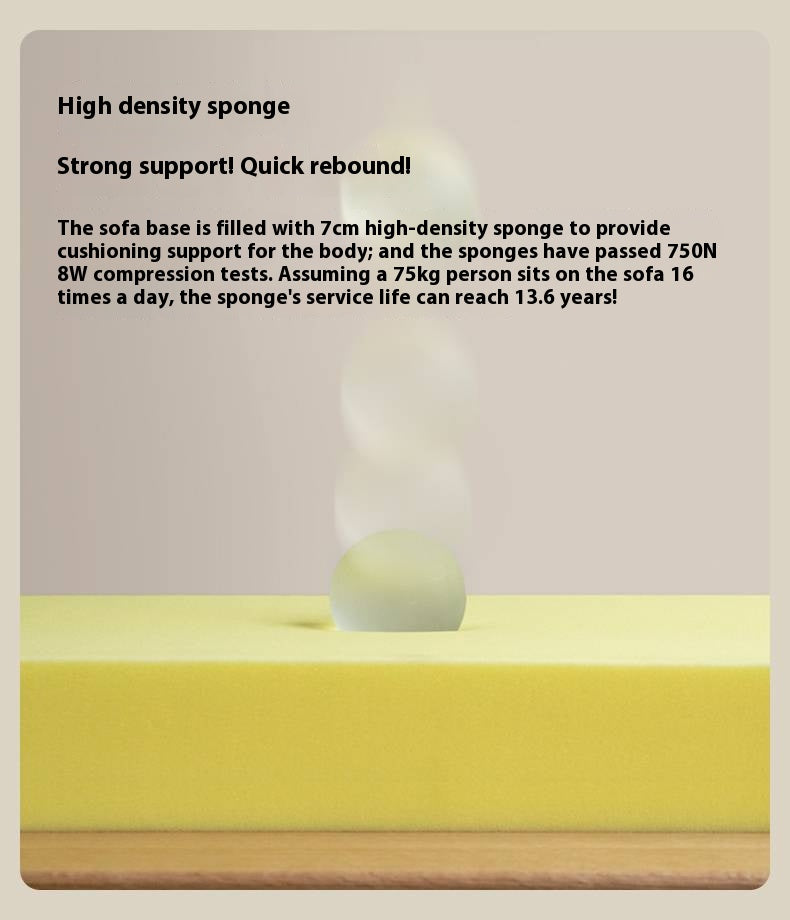 Sandalwood, Ash Solid Wood Genuine Leather, fabric High-Back Sofa