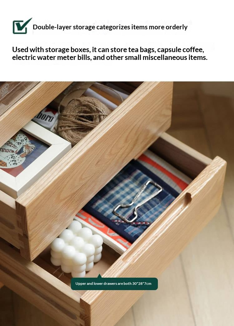 Oak Solid Wood Nordic Side Cabinet