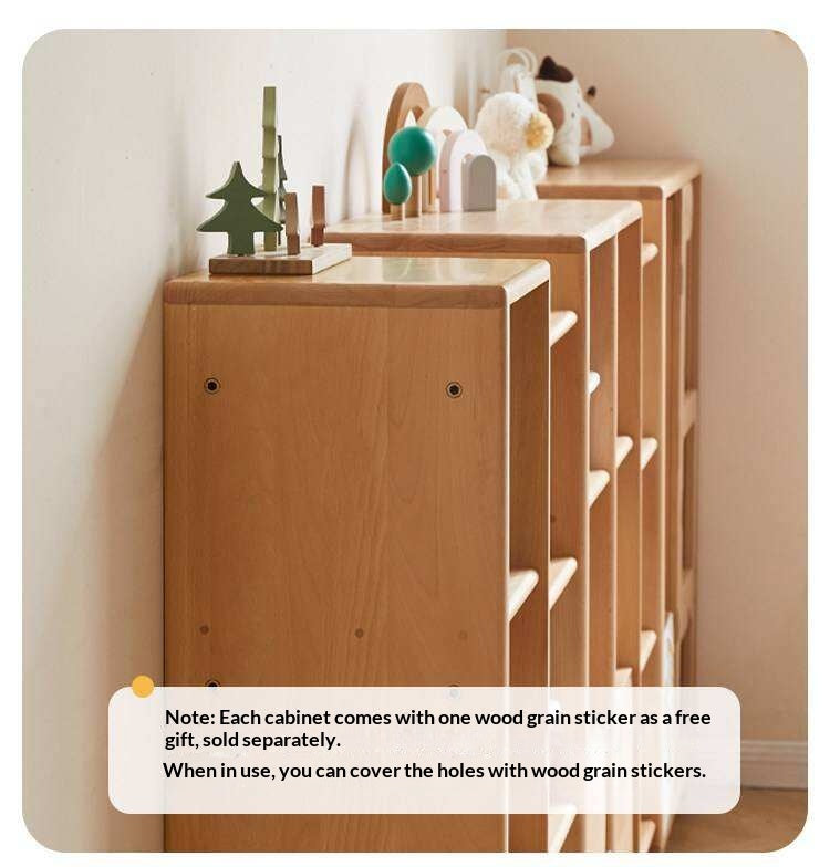 Oak Solid Wood Multi-Layer Children's Bookcase