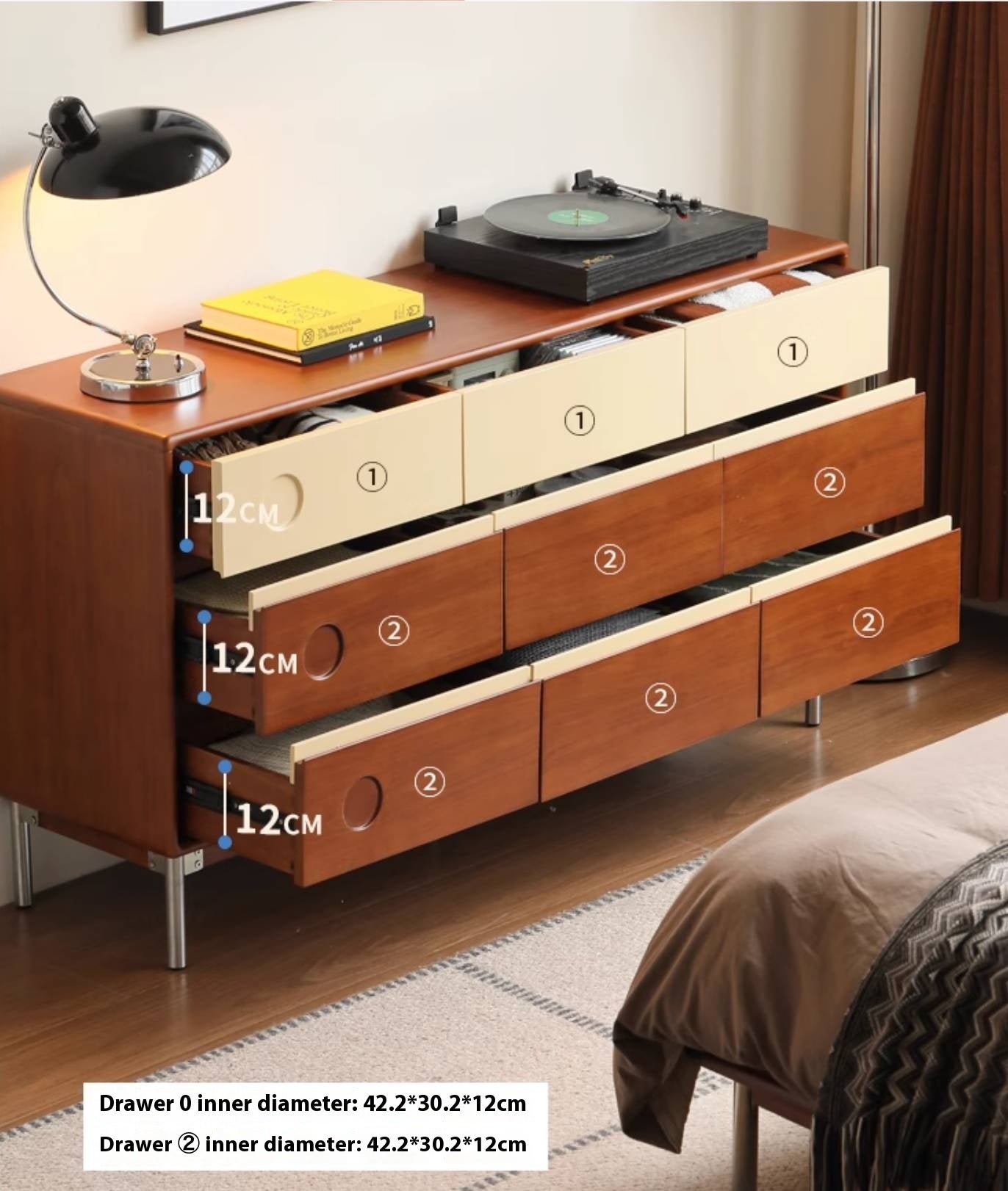 Tulipwood , Cherry Solid Wood Antique Style Drawer