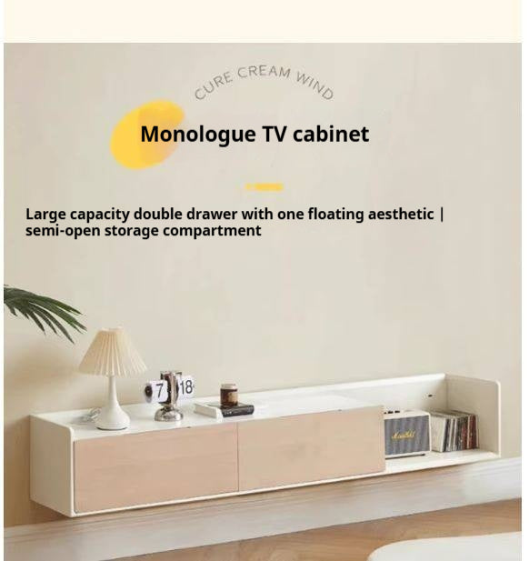 Solid Rubberwood Scandinavian TV Stand