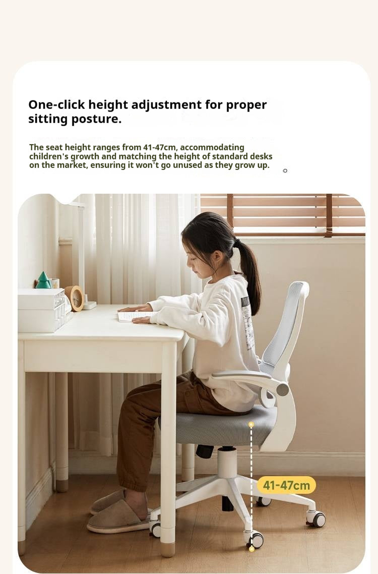 Children's Study Chair With Adjustable Backrest And Lifting Mechanism