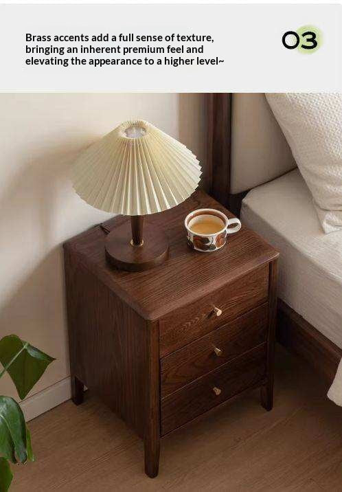 Black Walnut, Oak, Rubberwood Cherry Solid Wood Nightstand
