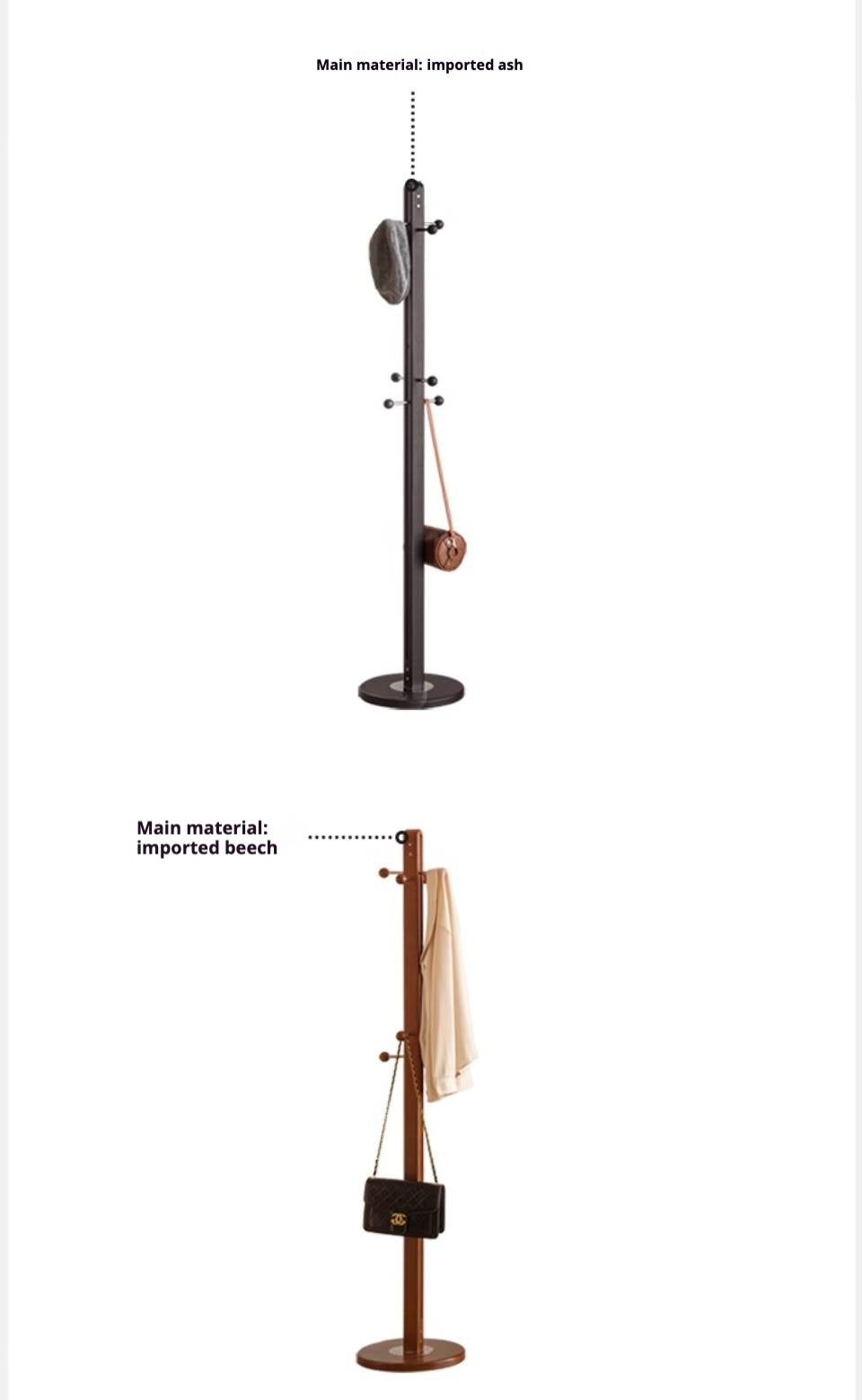 Beech, Ash Solid Wood Medieval Style Hanger