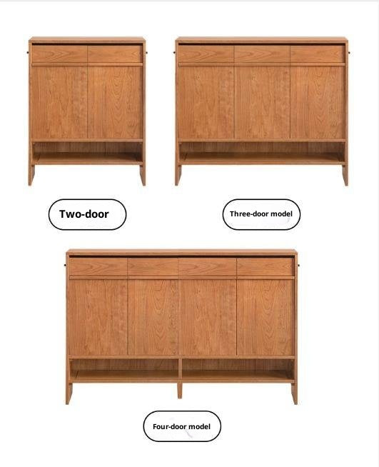 Cherry Solid Wood Modern Shoe Cabinet