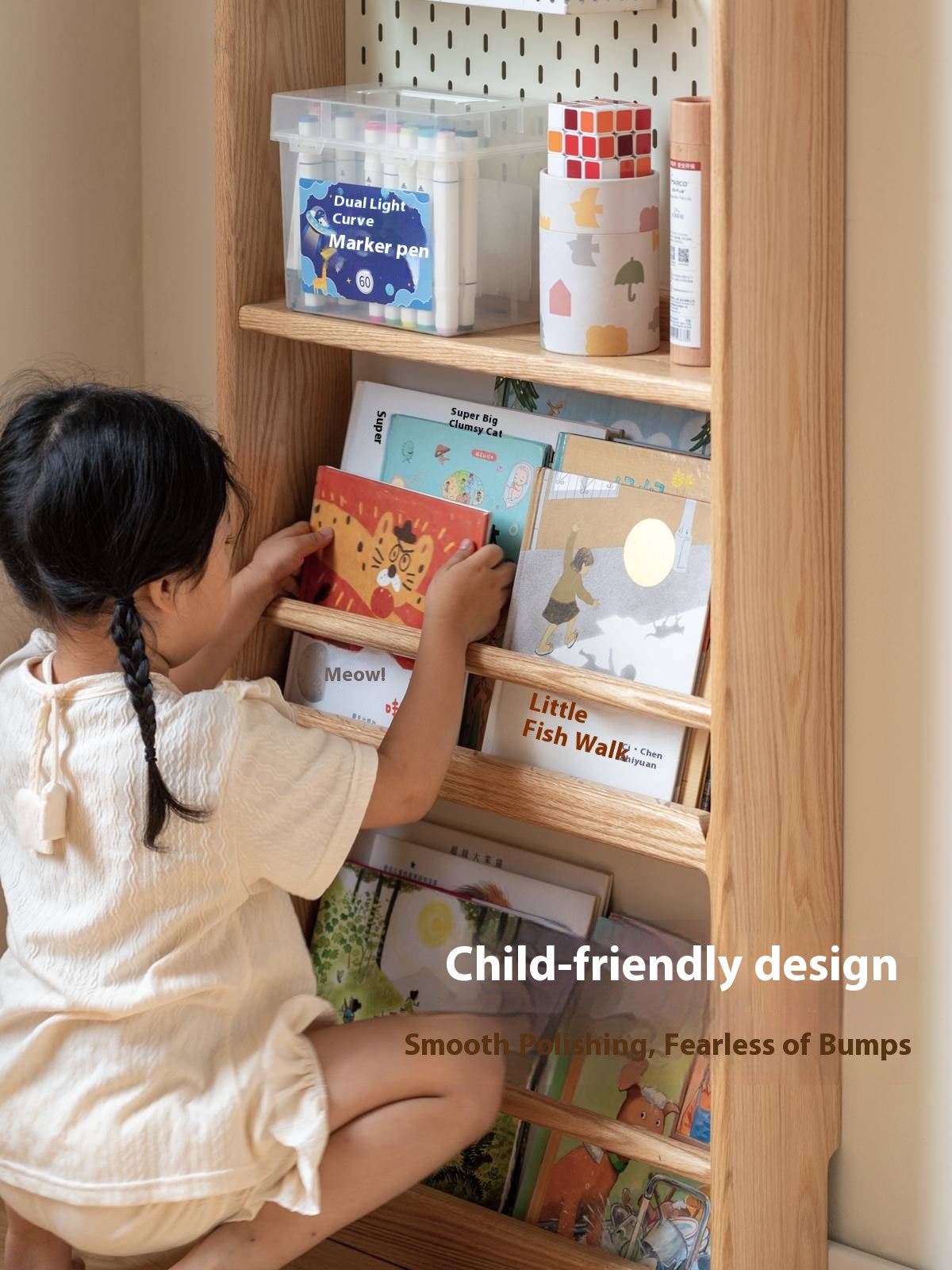 Oak Solid Wood Modern Children's Wardrobe