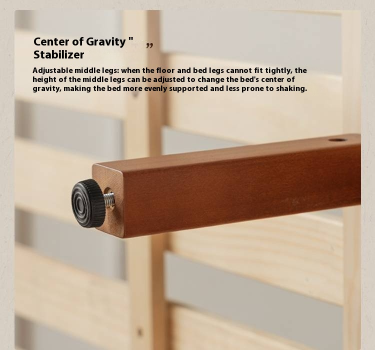 Poplar Solid Wood Bed – French Retro Design with Soft Fabric Upholstery