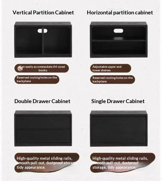 Oak Solid Wood TV Stand Combination Bookcase