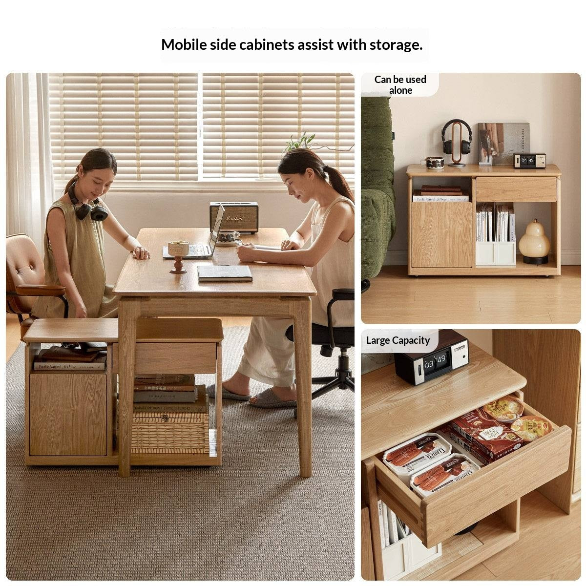 Ash Solid Wood Modern Minimalist Office Desk