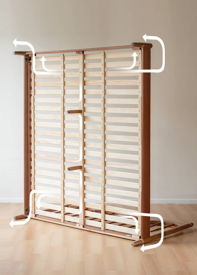 Poplar Solid Wood Windsor Bed, Retro Vintage Style