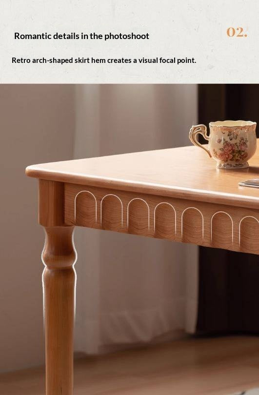 Cherry Solid Wood American Retro Dining Table