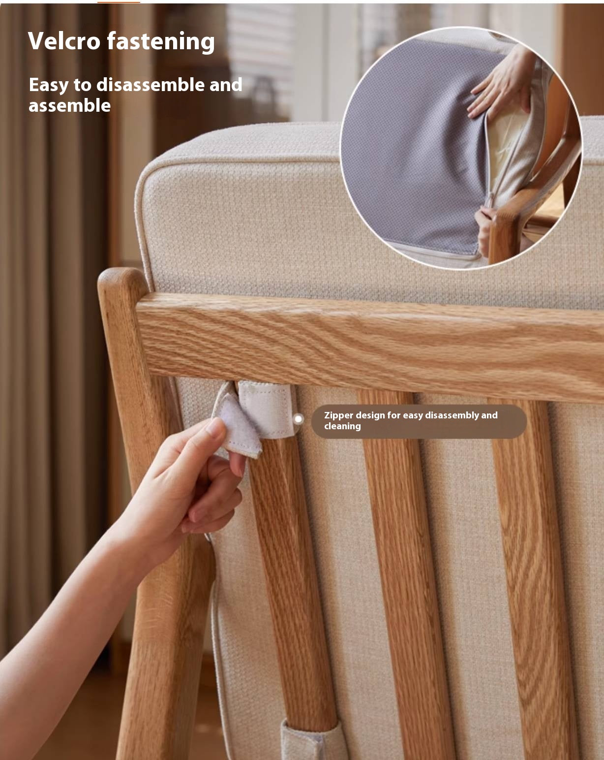 Oak Solid Wood Modern Style Chair