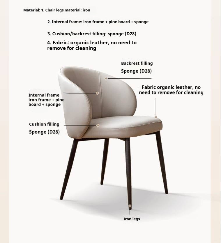 Soft Gray Leisure Dining Chair