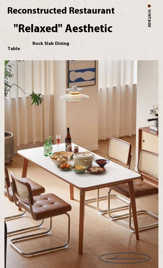 Tulipwood Solid Wood Rock Plate Dining Table