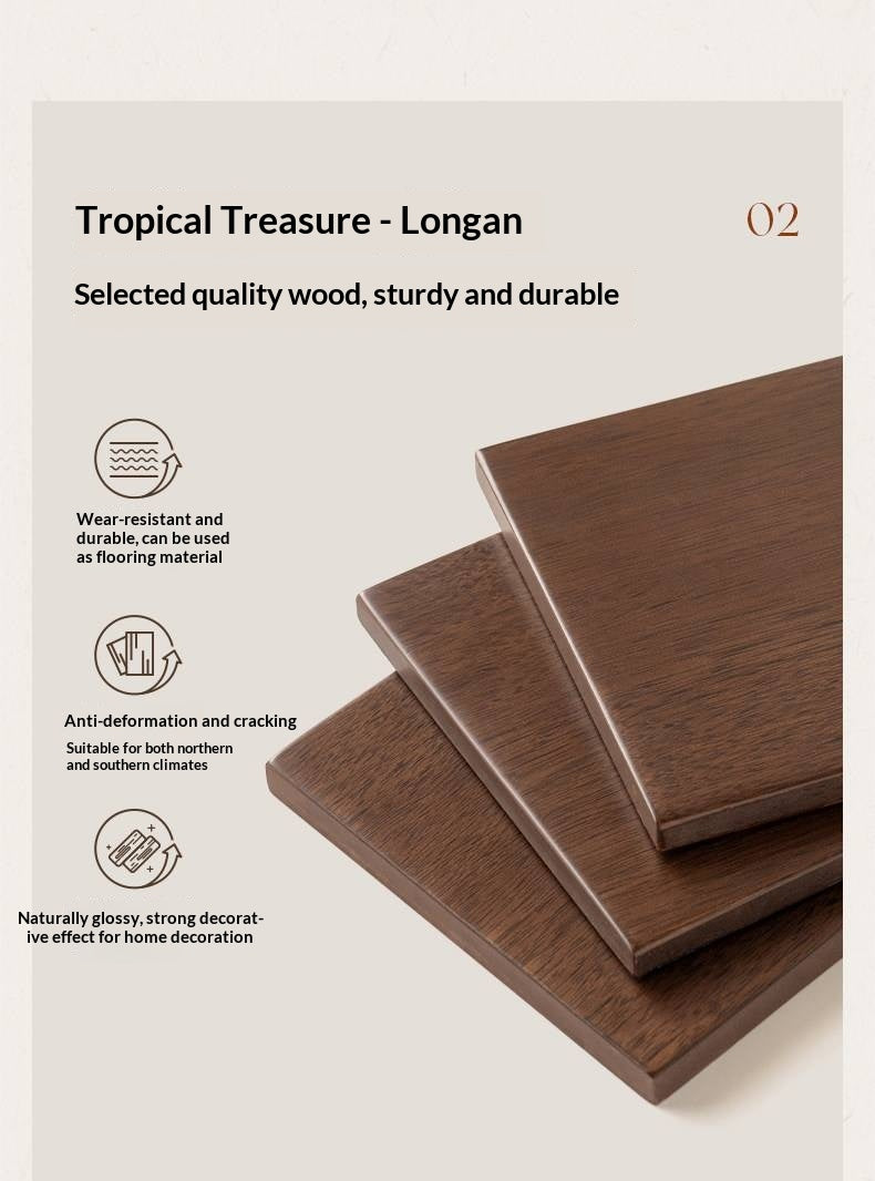 Solid Longan Hardwood, Ash Solid Wood Bookcase with Floor-to-Deck and Wall-Mounted Display Cabinet