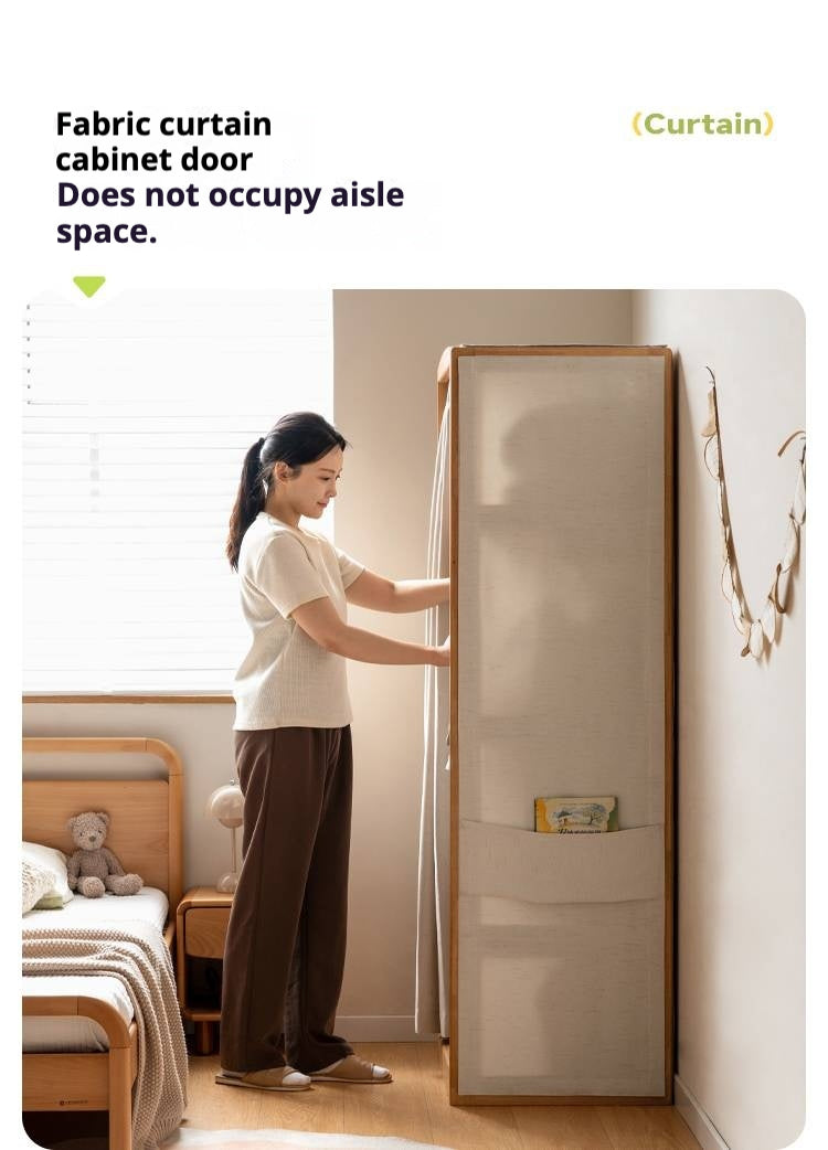 Birch Solid Wood Kids Wardrobe