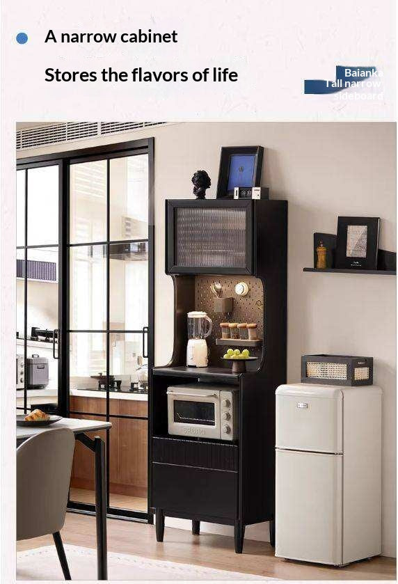 Solid RubberWood Minimalist Style Sideboard with Storage Cabinet