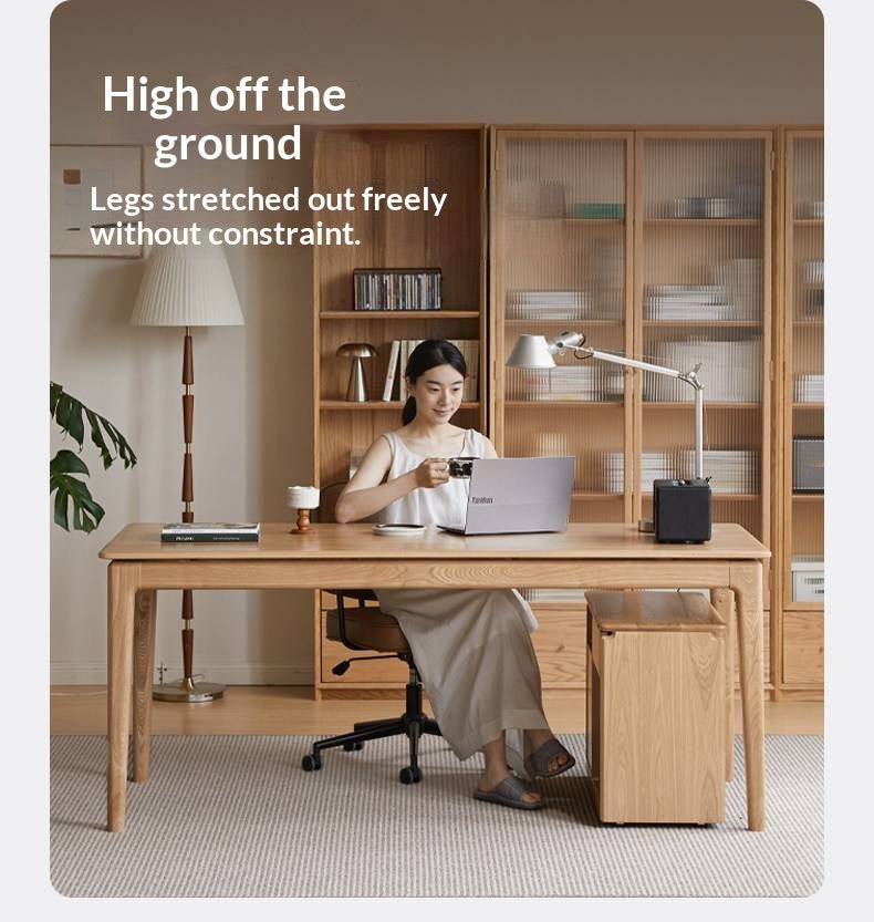 Ash Solid Wood Modern Minimalist Office Desk