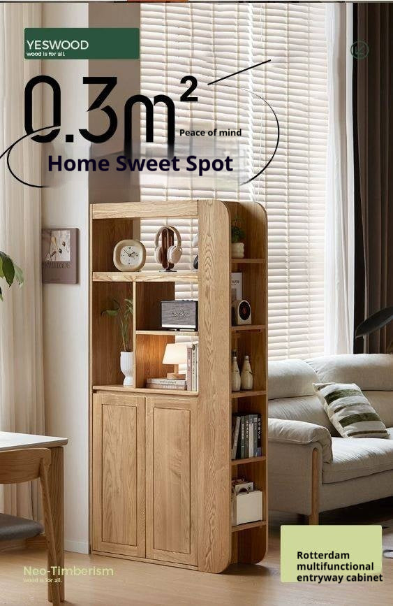 Ash Solid Wood Partition Cabinet