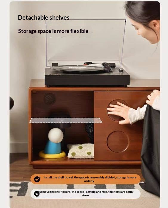 Poplar Solid Wood Medieval Style Retro TV Cabinet.