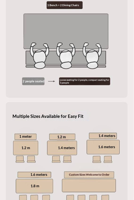 Black Walnut, Oak, Sandalwood, Ash Solid Wood, Solid RubberWood Nordic Long Bench