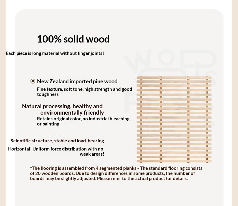 Oak Solid Wood with Upholstered Headboard Luminous Box Bed Cream Style