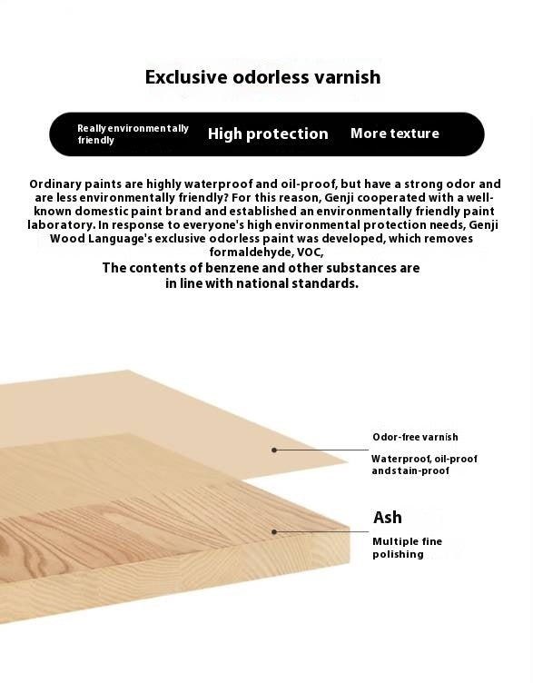 Ash Solid Wood Modern Multi-function Vanity Table.