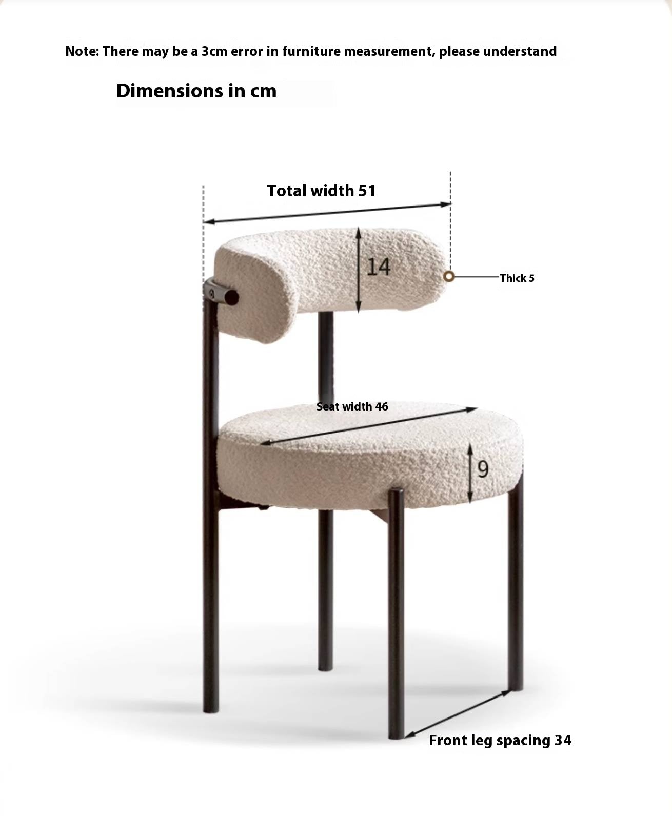 Fabric, Leather Bauhaus Style Chair