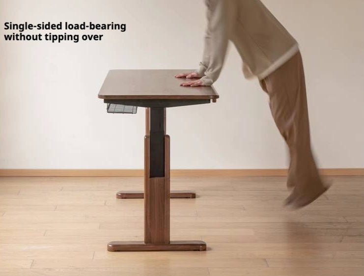 Black Walnut, Oak, Sandalwood, Ash Solid Wood Electric Elevating Desk