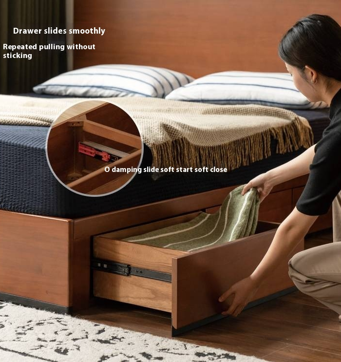 Poplar Solid Wood Bauhaus Box Bed