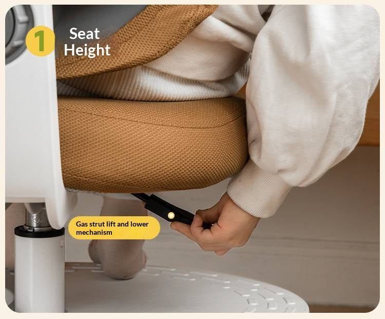 Children's Study Chair with Adjustable Backrest and Adjustable Lift