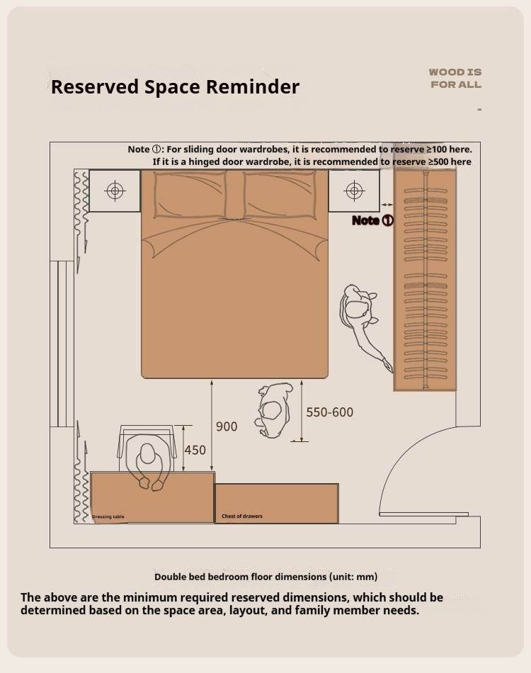 Oak Solid Wood Bed — Simple Floating Bed Design